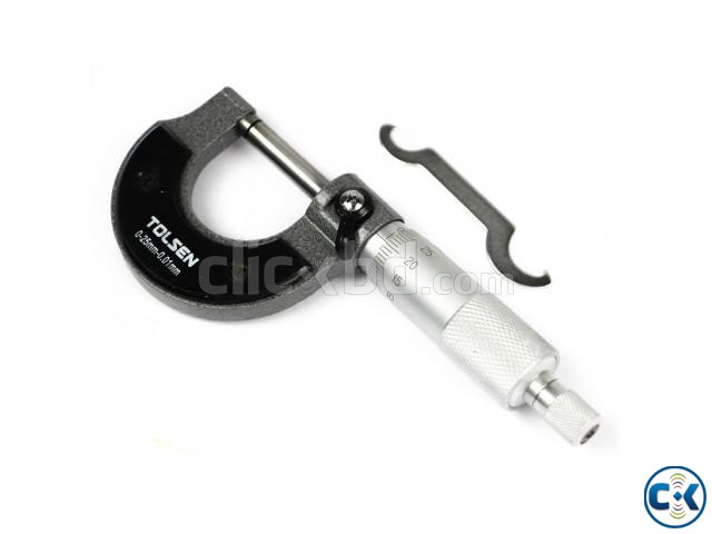 TOLSEN Micrometer 0-25mm Machinist Measuring large image 0