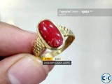 Japani Red Coral Stone Ring - জাপনিী রক্ত প্রবাল পাথরের আংটি