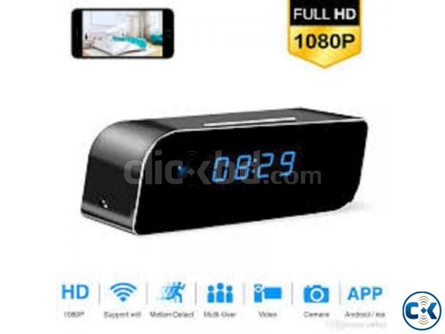 Clock Live Wifi IP Cam Video with Voice Recorder Spy Camera large image 1