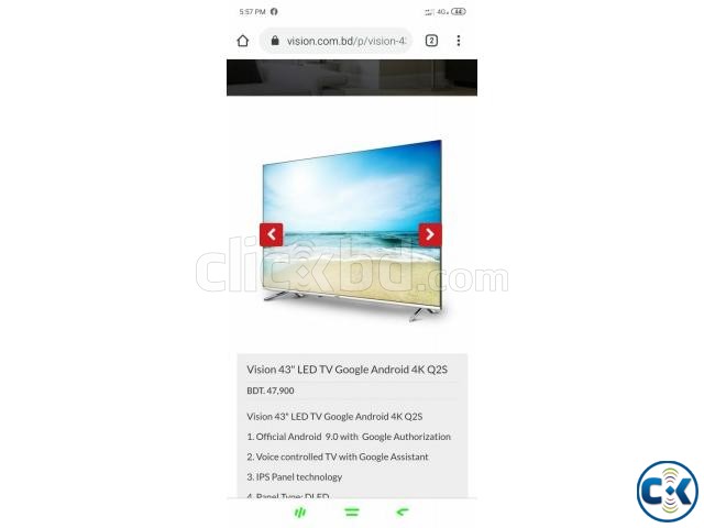 Vision 43 LED TV Google Android 4K large image 0
