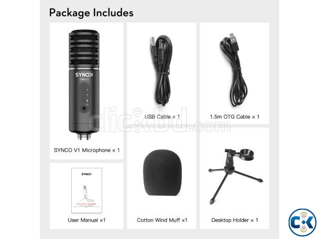 Synco CMic-V1 Desktop USB Large Diaphragm Condenser Mic large image 3