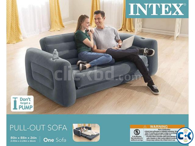 Intex Inflatable Pull-Out Sofa cum Bed with Pumper large image 0
