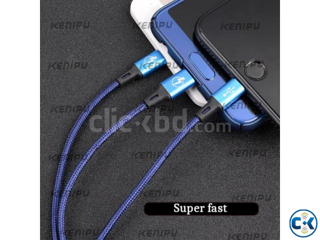 3 in 1 usb data cable and charging cable. large image 2