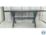 Used Black Wooden Dining Table