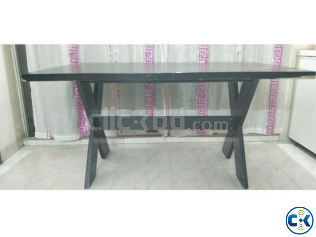 Used Black Wooden Dining Table large image 0