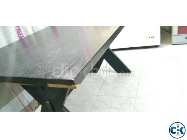 Used Black Wooden Dining Table large image 3