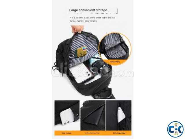 Waterproof One Shoulder Crossbody Travel Backpack Men Women large image 4