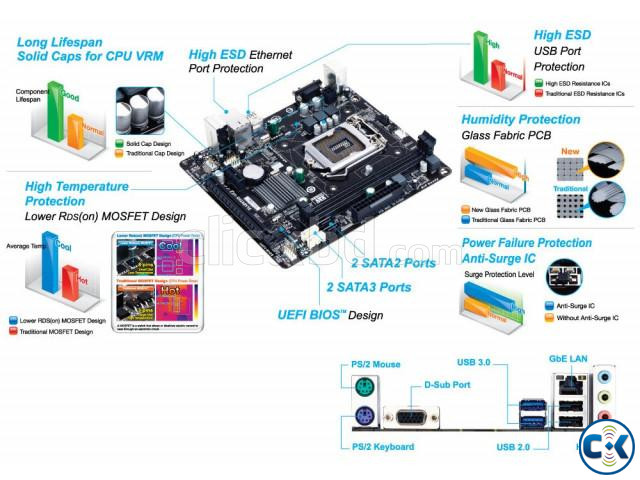 Gigabyte Genuine H81M-S 4th Gen Intel Motherboard large image 3
