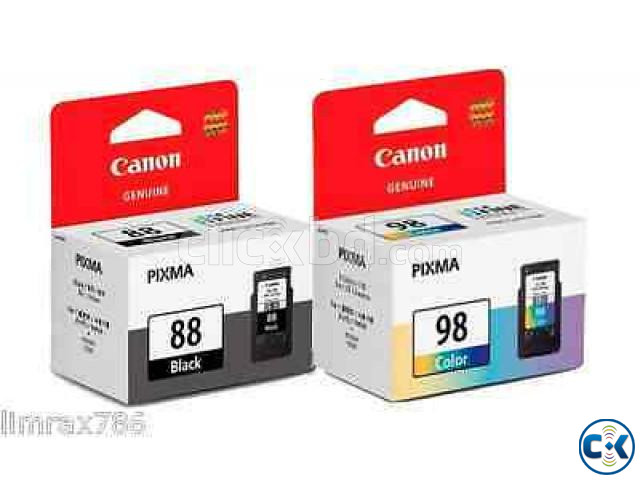 Canon original genuine PG-88 CL-98 black color ink cartridge large image 1