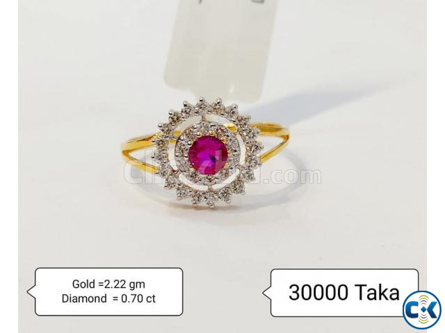 Diamond with gold Ring 50 off large image 0