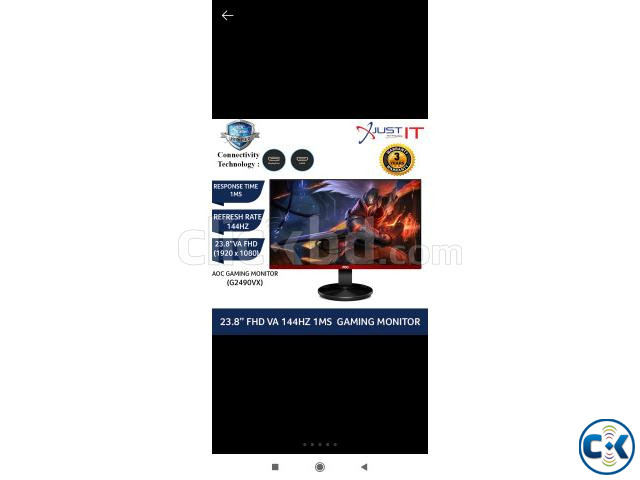 Aoc 144hz gaming monitor brand new large image 0
