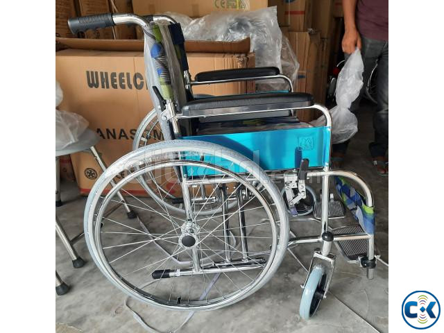 Back Side Foldable Wheel Chair ট্রাভেল হুইল চেয়ার large image 1