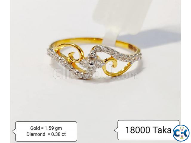 Diamond with gold Ring 50 off large image 0