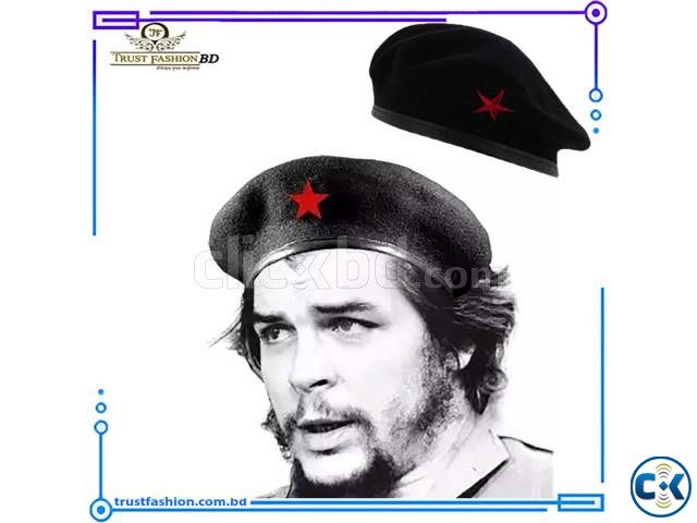 Che Guevara Military Beret Hat Red Star large image 0
