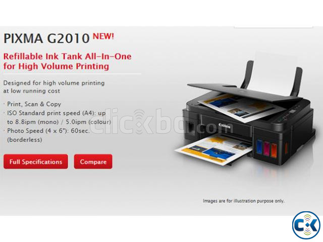 Canon Pixma G2010 4-Color Ink Tank All-In-One Printer large image 0