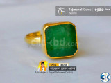 Cushion Green Emerald Birthstone Ring জাম্বিয়ান পান্না পাথর