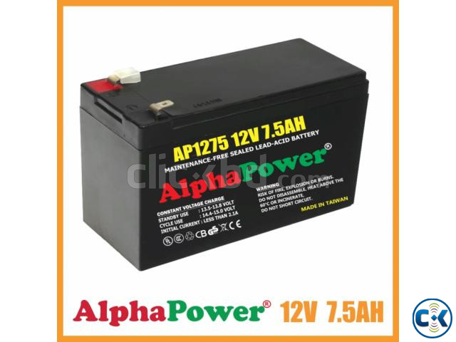 AlphaPower 12v 7.5Ah Ups Battery large image 3