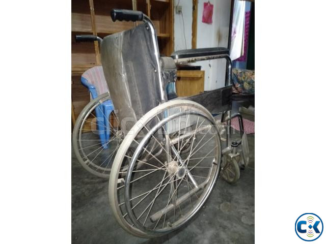 Steel wheel Chair large image 1