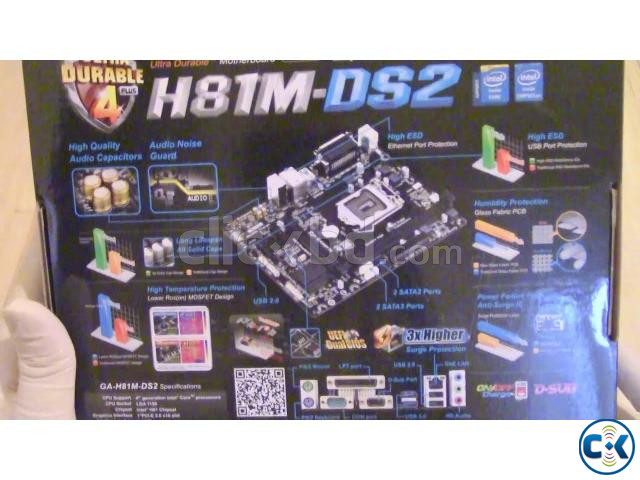 Gigabyte Genuine GA-H81M-DS2 Micro ATX Motherboard large image 1