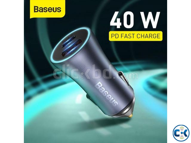 Baseus Golden Contactor Pro 40W Car Charger with USB to Type large image 4
