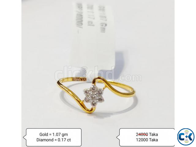 Diamond with gold Ring 50 off large image 0