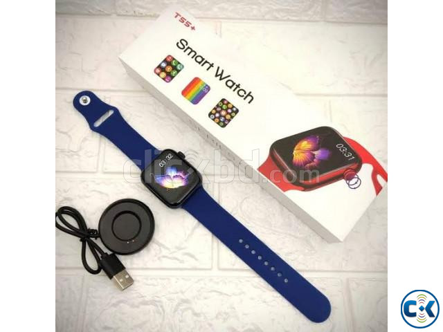 T55 Plus Smartwatch Series 6 Waterproof Crown Button Working large image 1