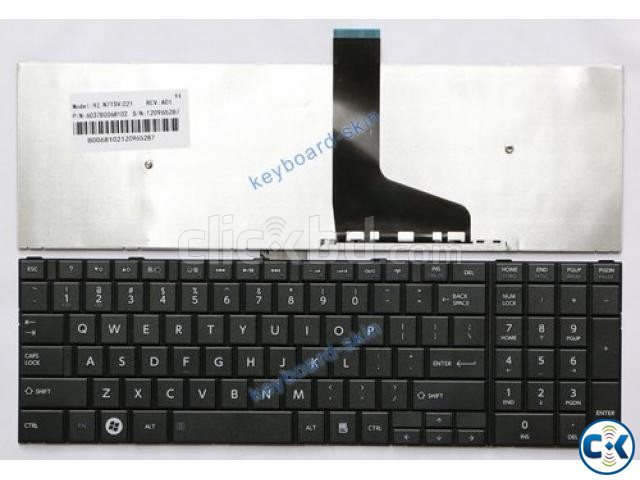 NEW TOSHIBA SATELLITE C50-B SERIES LAPTOP KEYBOARD BLACK large image 2