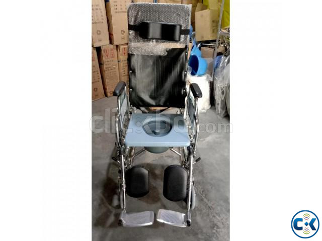 Sleeping Position Commode Wheelchair Reclining Wheel Chair large image 2