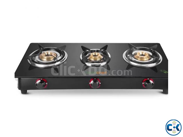 Greenchef Ebony Glass Manual Gas Stove 3 Burners  large image 3