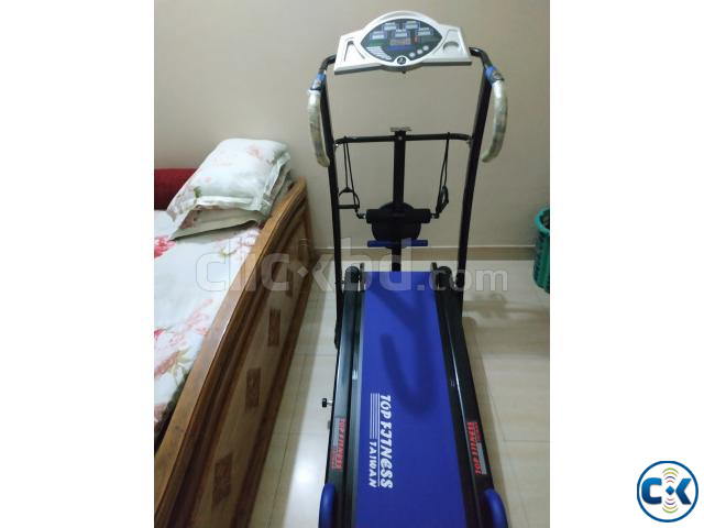 Manual Treadmill- Blue Black Color- Top Fitness Taiwan  large image 0