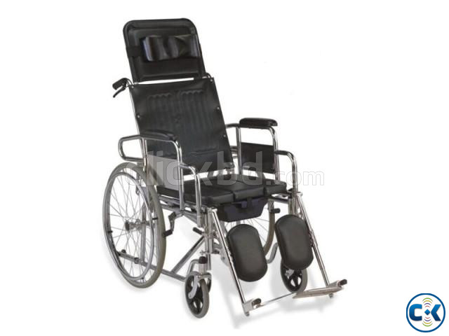 Sleeping Position Commode Wheelchair large image 1