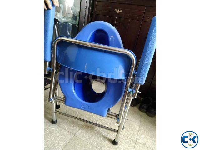 Pan System Folding Commode Chair Portable Pan Toilet Chair large image 1
