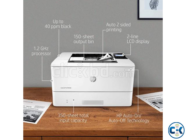 HP LaserJet Pro M404dn Duplex Network Printer large image 1