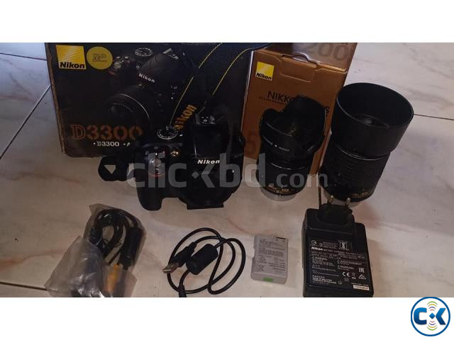 NIKON D3300 DSLR Camera with two Lens large image 0