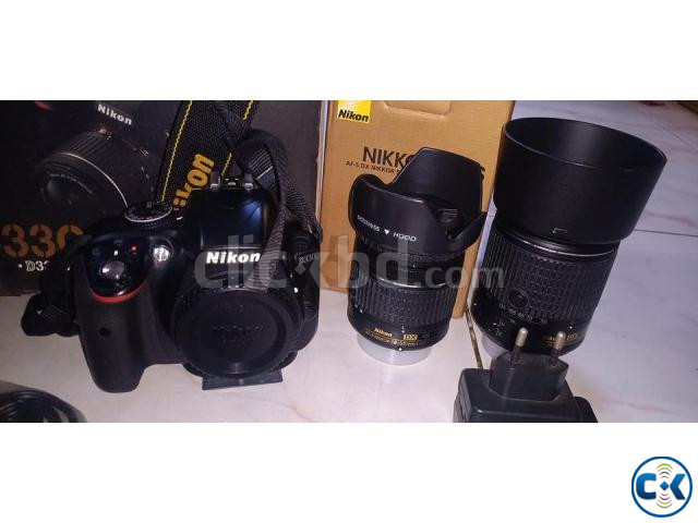 NIKON D3300 DSLR Camera with two Lens large image 1