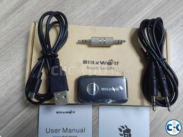 BlitzWolf bluetooth V4.1 Car Handsfree Music Receiver 3.5mm large image 2