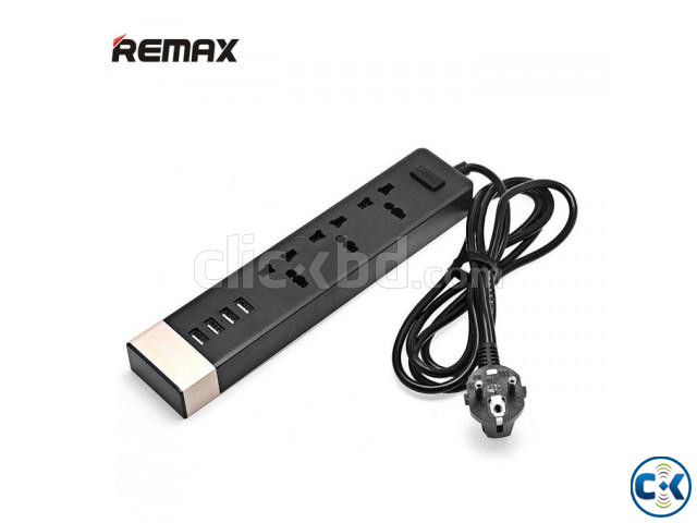 Remax 3 Power Socket Multiplug and 4 USB Port 1.8m Cable large image 0