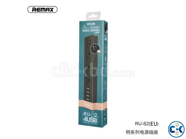 Remax 3 Power Socket Multiplug and 4 USB Port 1.8m Cable large image 4