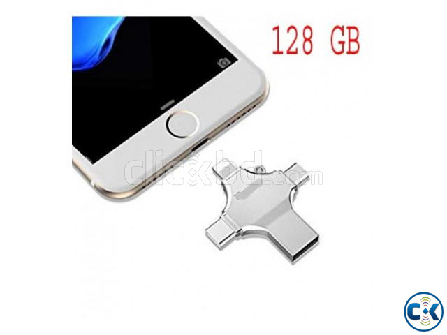 4 in 1 OTG Pen drive 128GB Built-in Memory Metal Body OTG Fl large image 0