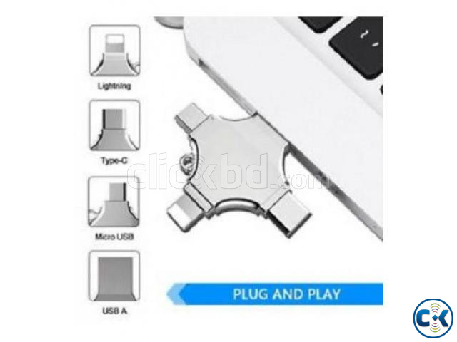 4 in 1 OTG Pen drive 128GB Built-in Memory Metal Body OTG Fl large image 1