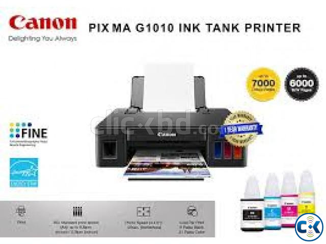 Canon Pixma G1010 Refillable 4-Color Ready Ink Tank Printer large image 1