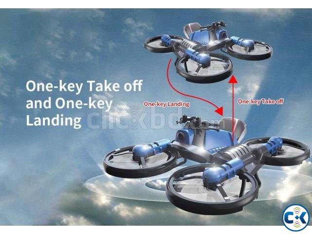 6 2 In 1 Folding RC Drone Motorcycle Vehicle Multi-functiona large image 1