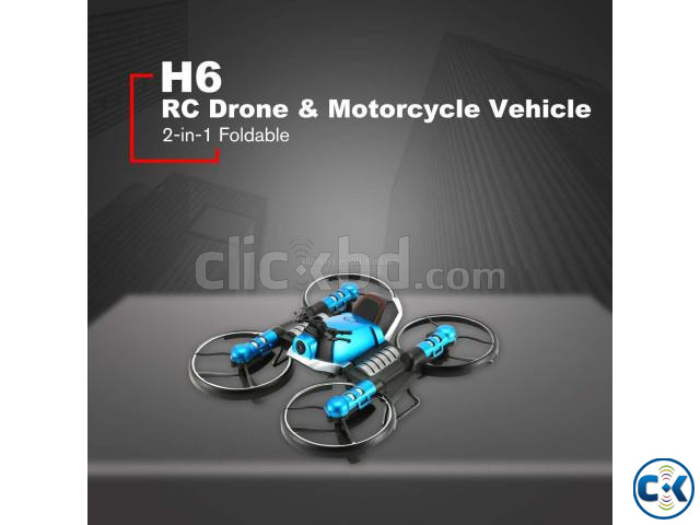 6 2 In 1 Folding RC Drone Motorcycle Vehicle Multi-functiona large image 1