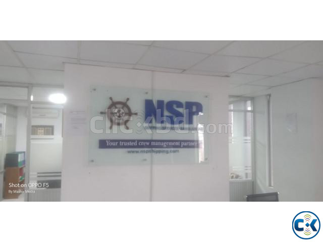 Nameplate ACP OR Glass With Plastic 3D latter Sticker large image 3