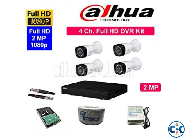 Dahua 4Pcs CCTV Camera Package Full 2MP Camera large image 2