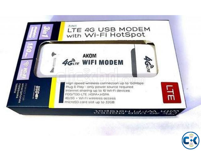 LTE 4G USB Modem With Wifi Hotspot Single Sim large image 1
