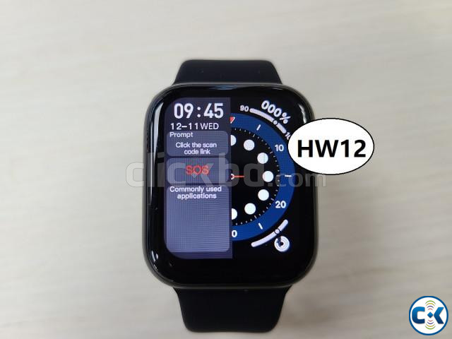 HW12 Smart watch Waterproof Side Button working Call SMS Fit large image 1