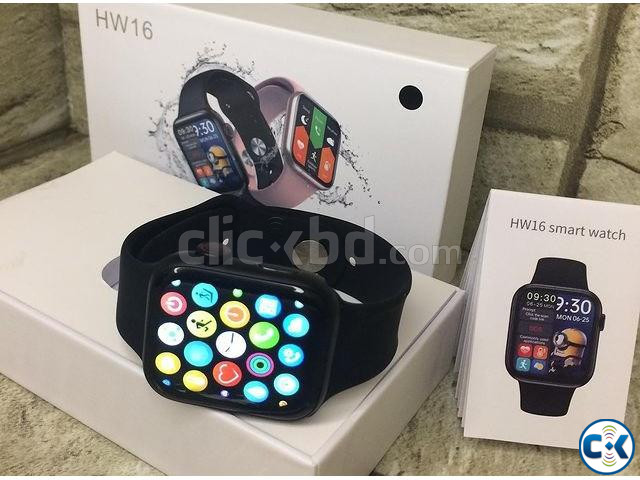 HW16 Smart Watch Bluetooth Calling Heart Rate Monitor Fitnes large image 2
