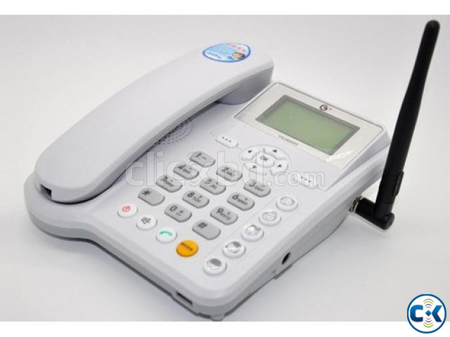 1 sim supported telephone set White  large image 1