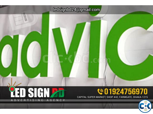 Acrylic Top Letter with Led Sign Board. large image 0